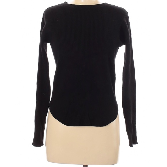 Express Crew Neck Black Stretch Sweater - Picture 1 of 9